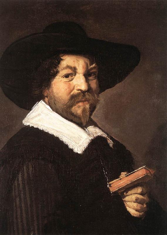 HALS, Frans Portrait of a Man Holding a Book oil painting picture